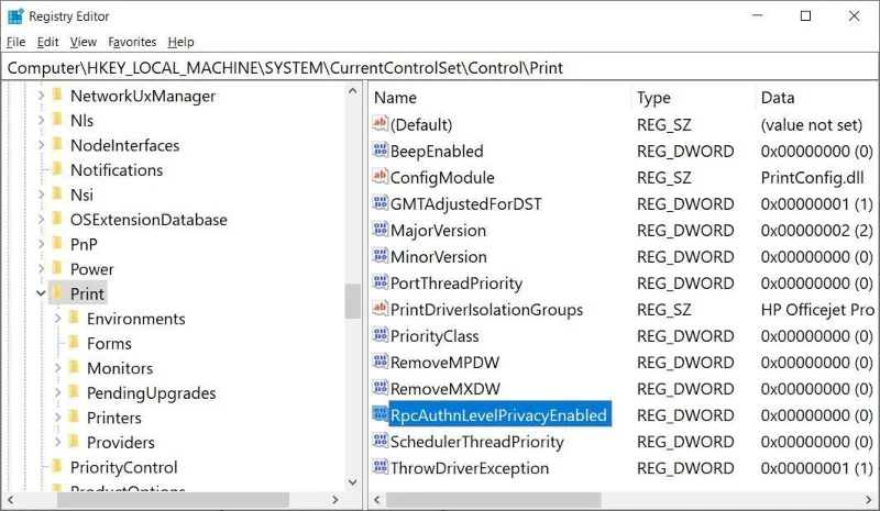 Bagaimana untuk membetulkan ralat 0x0000011b semasa mencetak melalui rangkaian pada Windows 10