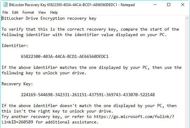 Windows 10'da BitLocker Kurtarma Anahtarı nasıl bulunur?