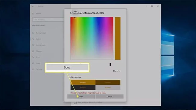 Scelta del colore personalizzato