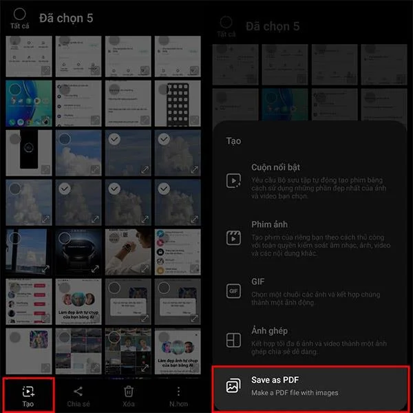 Bagaimana untuk menukar foto ke PDF pada telefon Samsung