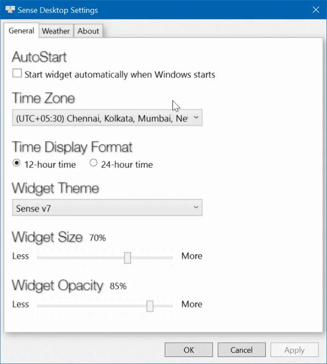 Sense Desktop: Windows 10 masaüstü için en iyi saat