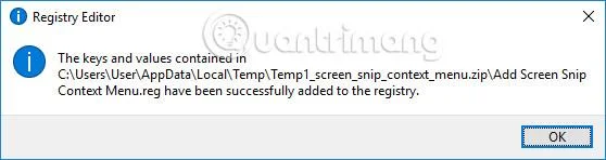 Windows 10 sağ tıklama menüsüne Ekran Alıntısı nasıl eklenir