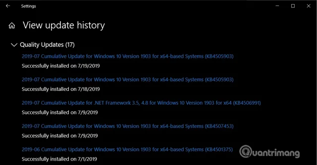 Windows 10 güncelleme geçmişi nasıl görüntülenir?