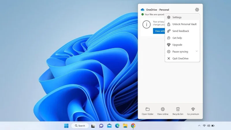 Impostazioni di OneDrive