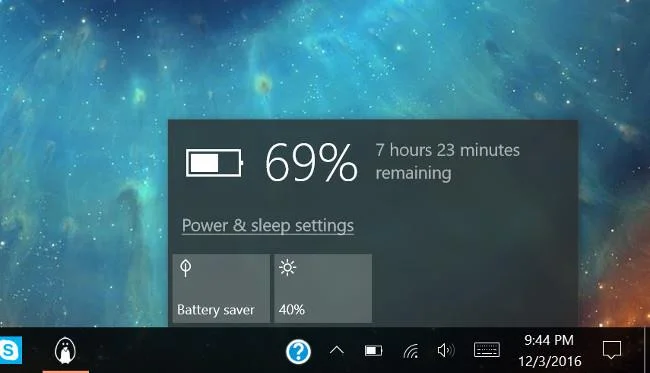Инструкции по активации оставшегося времени работы от батареи на HP Spectre x360