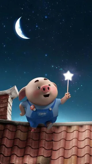 Koleksi kertas dinding babi comel untuk telefon dan komputer