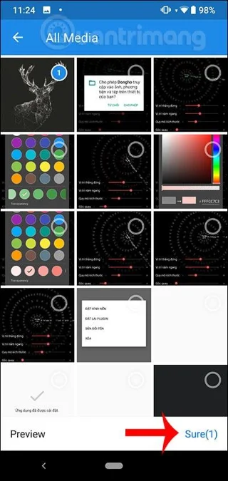 Bagaimana untuk menetapkan kertas dinding jam dinamik untuk Android