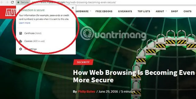 Google Chrome の安全性警告