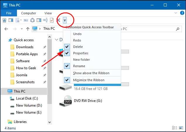 Ketahui tentang Bar Alat Akses Pantas pada Windows 10