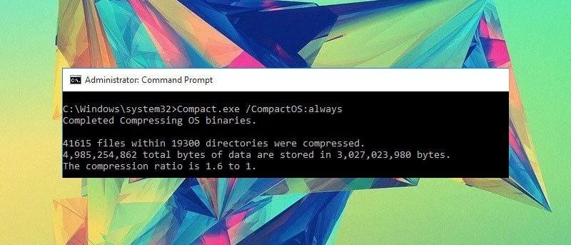Apakah ciri OS Kompak pada Windows 10?
