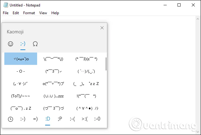 Windows 10'da Kaomoji ifadeleri nasıl kullanılır?
