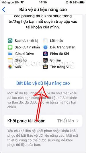 Cara menghidupkan perlindungan data lanjutan iCloud