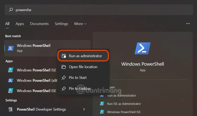 PowerShellを管理者として実行