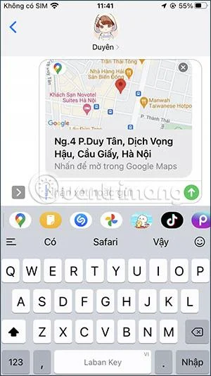 Cara menghantar lokasi Peta Google masa nyata pada iPhone