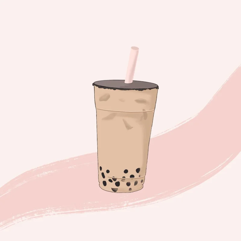 Kertas dinding teh susu, kertas dinding teh susu yang cantik