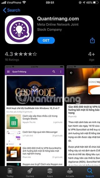 Saiz tangkapan skrin App Store dan Google Play