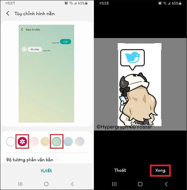 Bagaimana untuk menukar kertas dinding mesej pada telefon Samsung