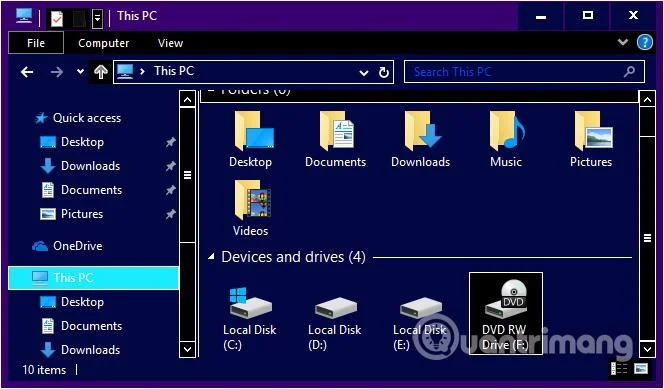 Cara memasang antara muka Mod Gelap untuk mana-mana skrin Windows 10