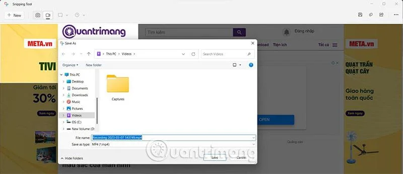 Windows 11'de Ekran Alıntısı Aracı'nı kullanarak ekran kaydetme talimatları