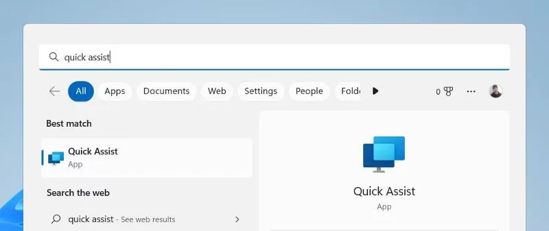 Bagaimana untuk membuka alat Bantuan Pantas dalam Windows 11