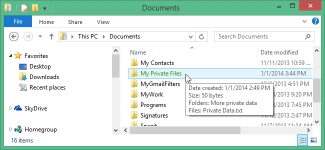 Arahan untuk menggunakan EFS untuk menyulitkan fail dan folder pada Windows 8.1 Pro