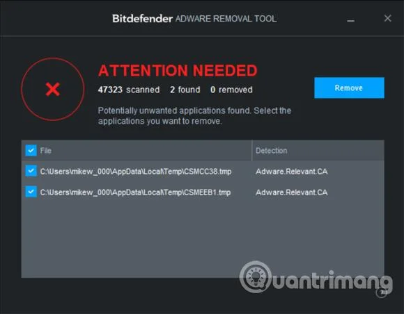 Cara menggunakan Alat Pembuangan Adware Bitdefender untuk mengalih keluar perisian iklan pada Windows