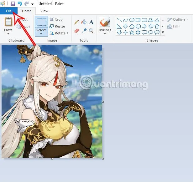 ペイントでの保存