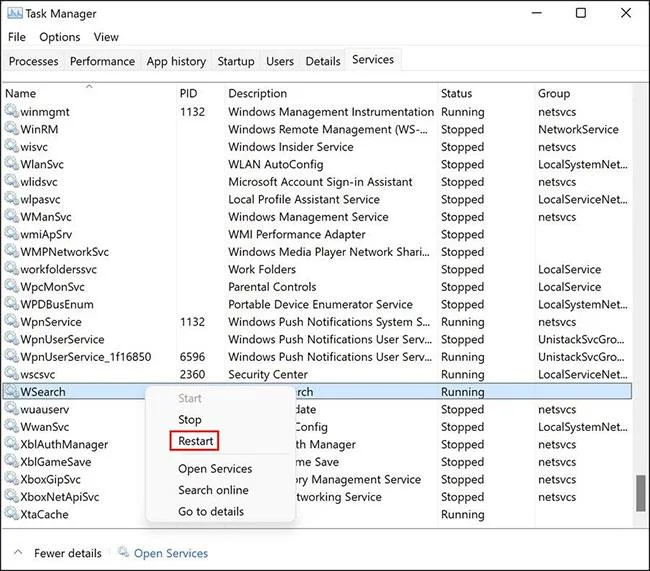 Comment réparer l’erreur d’indexation en pause dans Windows 11