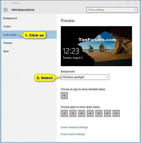 วิธีเปลี่ยนพื้นหลังหน้าจอล็อคใน Windows 10