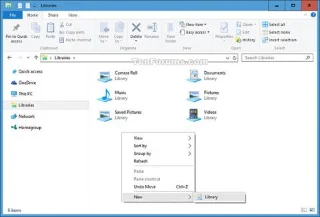Windows 10da yeni bir kitaplık nasıl oluşturulur