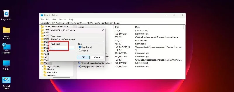 Hoe u standaard bureaubladpictogrammen en muisaanwijzers kunt behouden bij het wijzigen van Windows 11-thema's