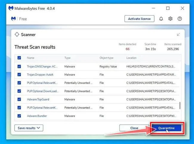 Alih keluar sepenuhnya perisian hasad (perisian hasad) pada komputer Windows 10