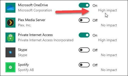 Windows 10 のシステムで起動するプログラムをオフにする