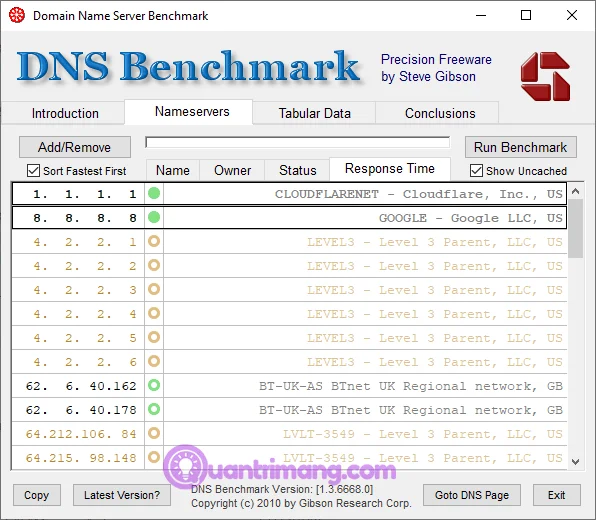 Bagaimana untuk mencari DNS terpantas untuk mengoptimumkan kelajuan Internet