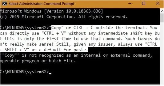 CMD でコピー ペースト コマンドを有効にする最速の方法