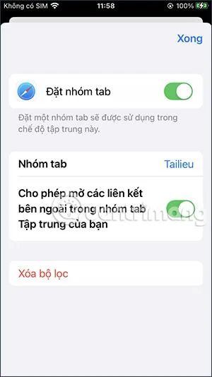Bagaimana untuk menetapkan kumpulan tab Safari untuk mengakses dalam mod Fokus iPhone