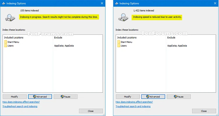 Bagaimana untuk menetapkan semula dan menjalankan semula indeks carian pada Windows 10