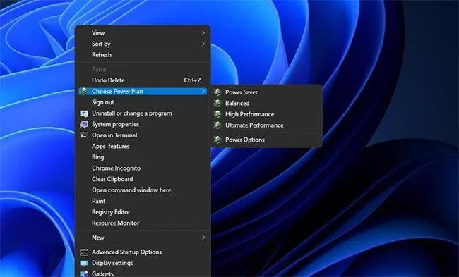 Windows 10/11'de içerik menüsüne Güç Planını Değiştir nasıl eklenir