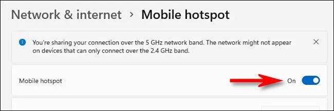 Een mobiele hotspot maken op Windows 11