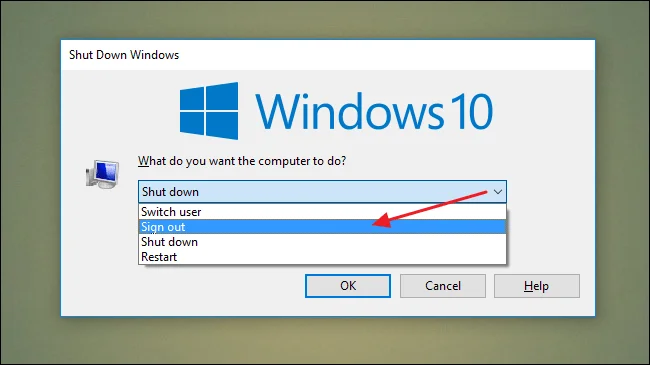 Windows 8 ve Windows 10'da oturum kapatmanın bazı yollarının özeti