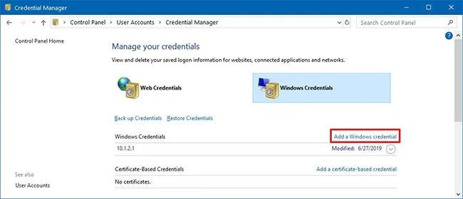 So verwenden Sie den Anmeldeinformationsmanager in Windows 10