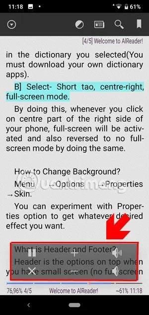 Arahan untuk menggabungkan Alreader dan Text to Speech untuk mendengar dan membaca buku pada Android