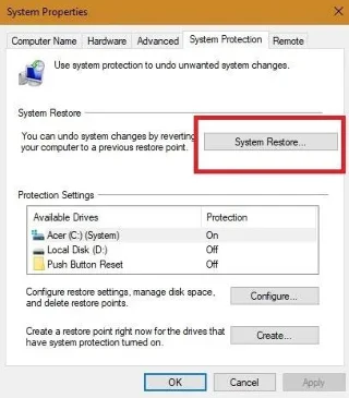 Apakah yang dilakukan oleh Pemulihan Sistem dalam Windows 10?