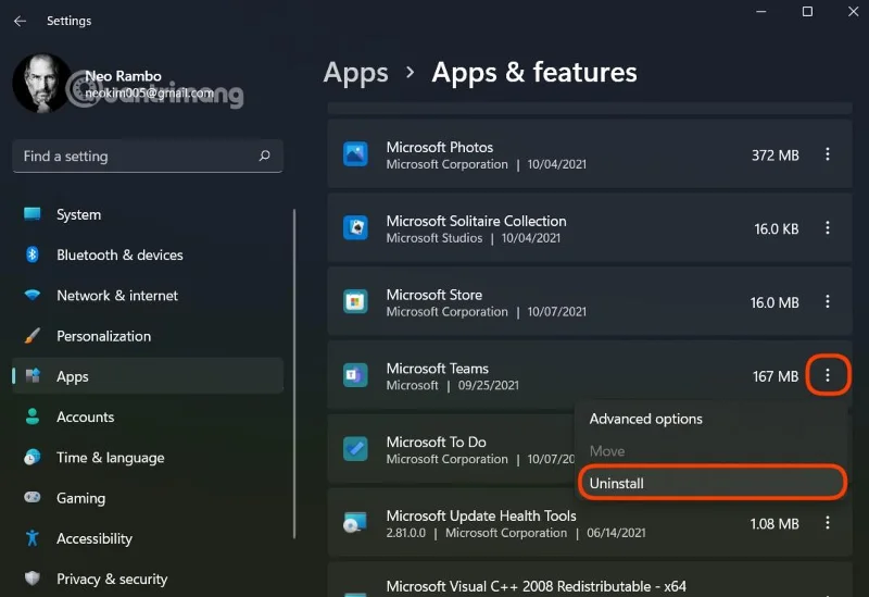 Comment désinstaller Microsoft Teams sur Windows 11