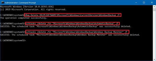Windows 10'da Windows Yedekleme ayarları varsayılana nasıl sıfırlanır