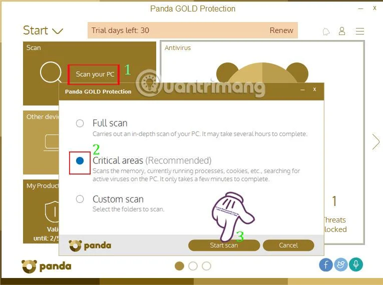 Tingkatkan keselamatan Windows dengan Perlindungan Emas Panda