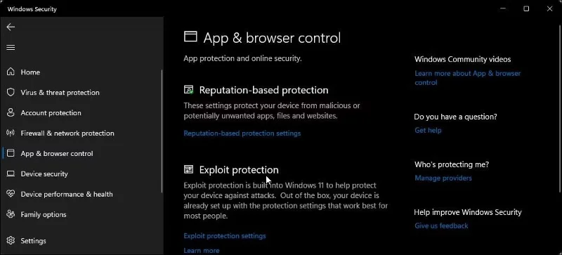 Instructions pour activer ou désactiver le filtre SmartScreen sous Windows