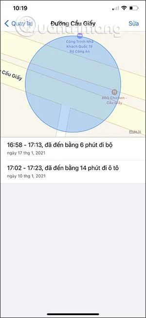 Bagaimana untuk melihat sejarah lokasi lalu pada iPhone