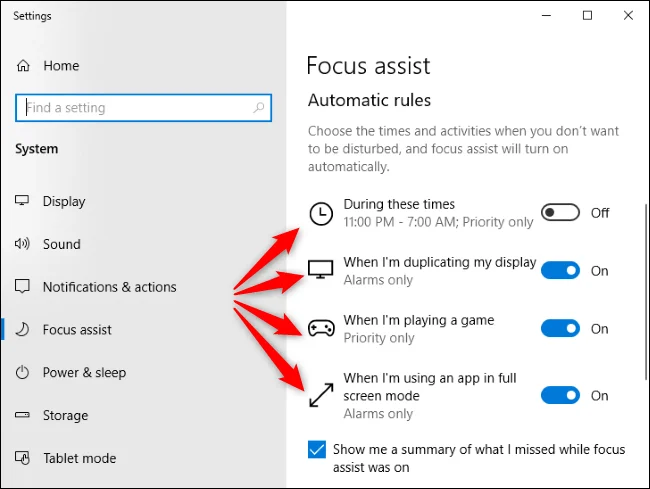 Bagaimana untuk mematikan pemberitahuan Focus Assist pada Windows 10
