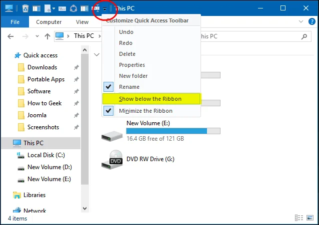 Ketahui tentang Bar Alat Akses Pantas pada Windows 10
